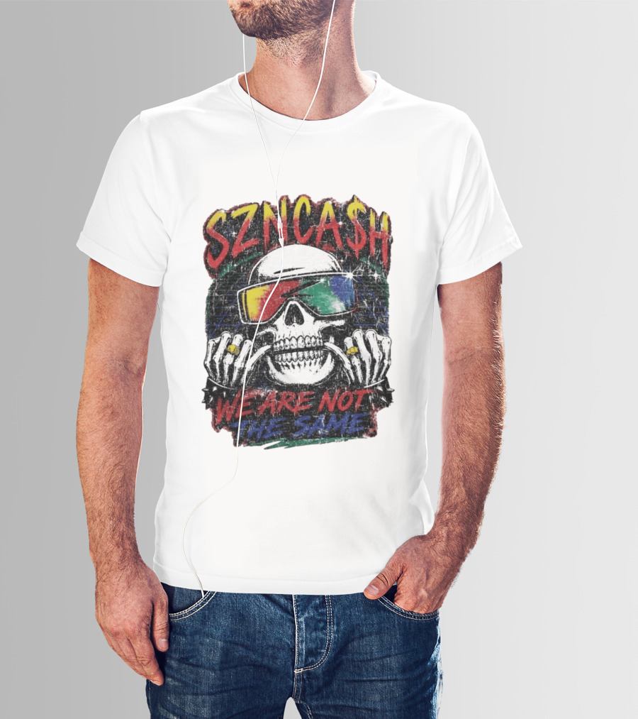 SZNCA$H We Are Not The Same Skull With Sunglasses T-Shirt
