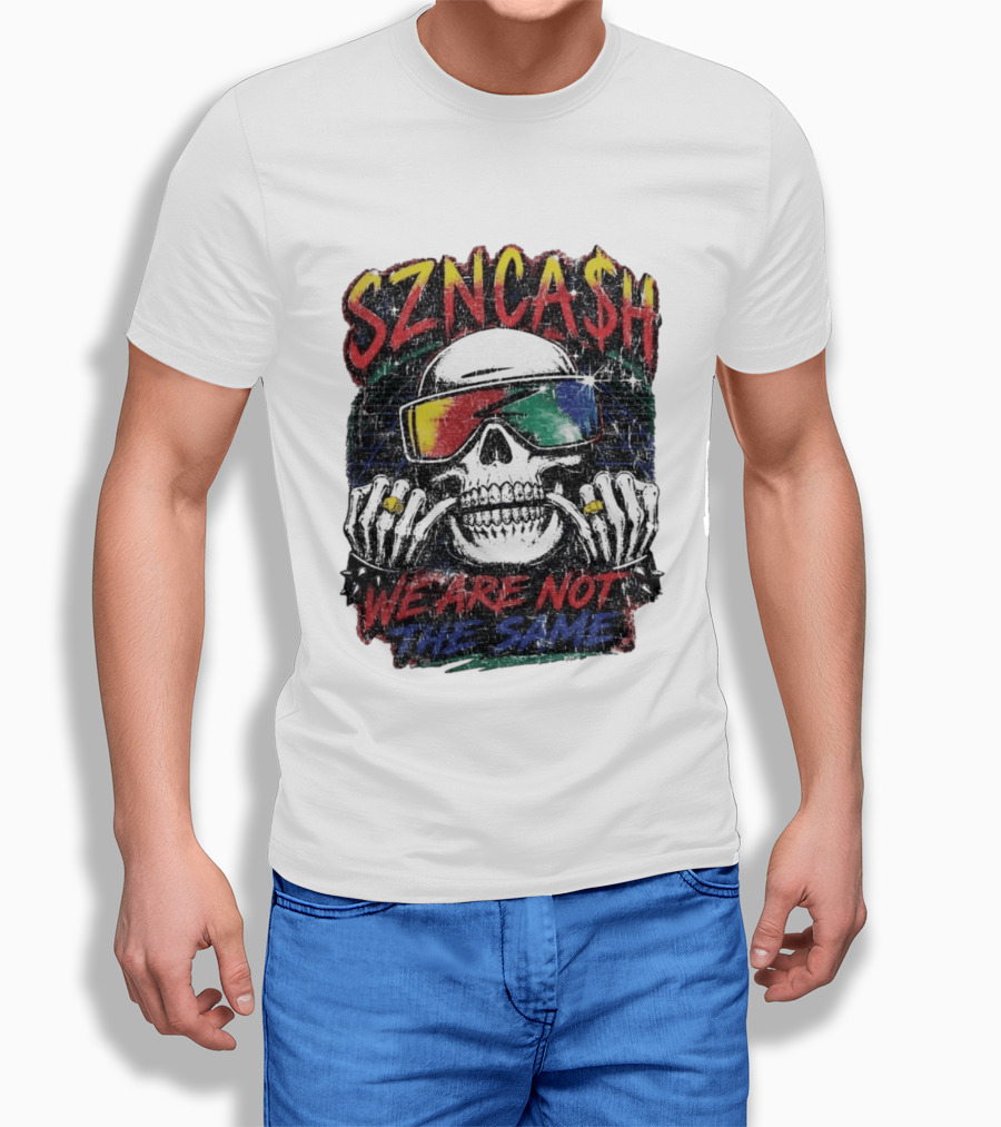 SZNCA$H We Are Not The Same Skull With Sunglasses T-Shirt