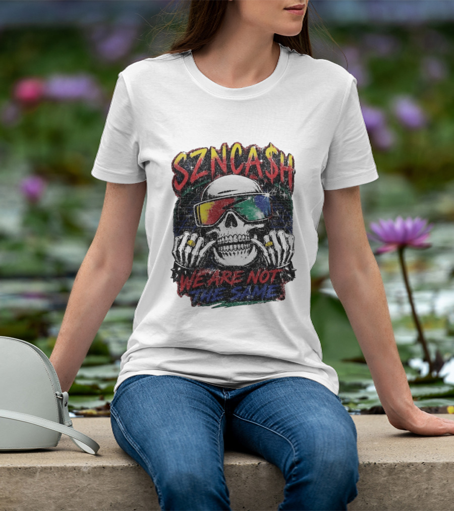 SZNCA$H We Are Not The Same Skull With Sunglasses T-Shirt