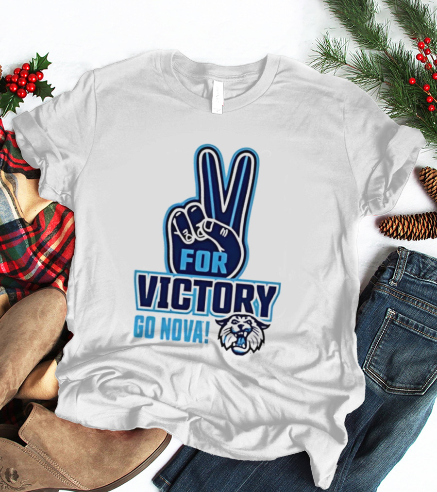 V For Victory Go Nova Wildcat T-Shirt