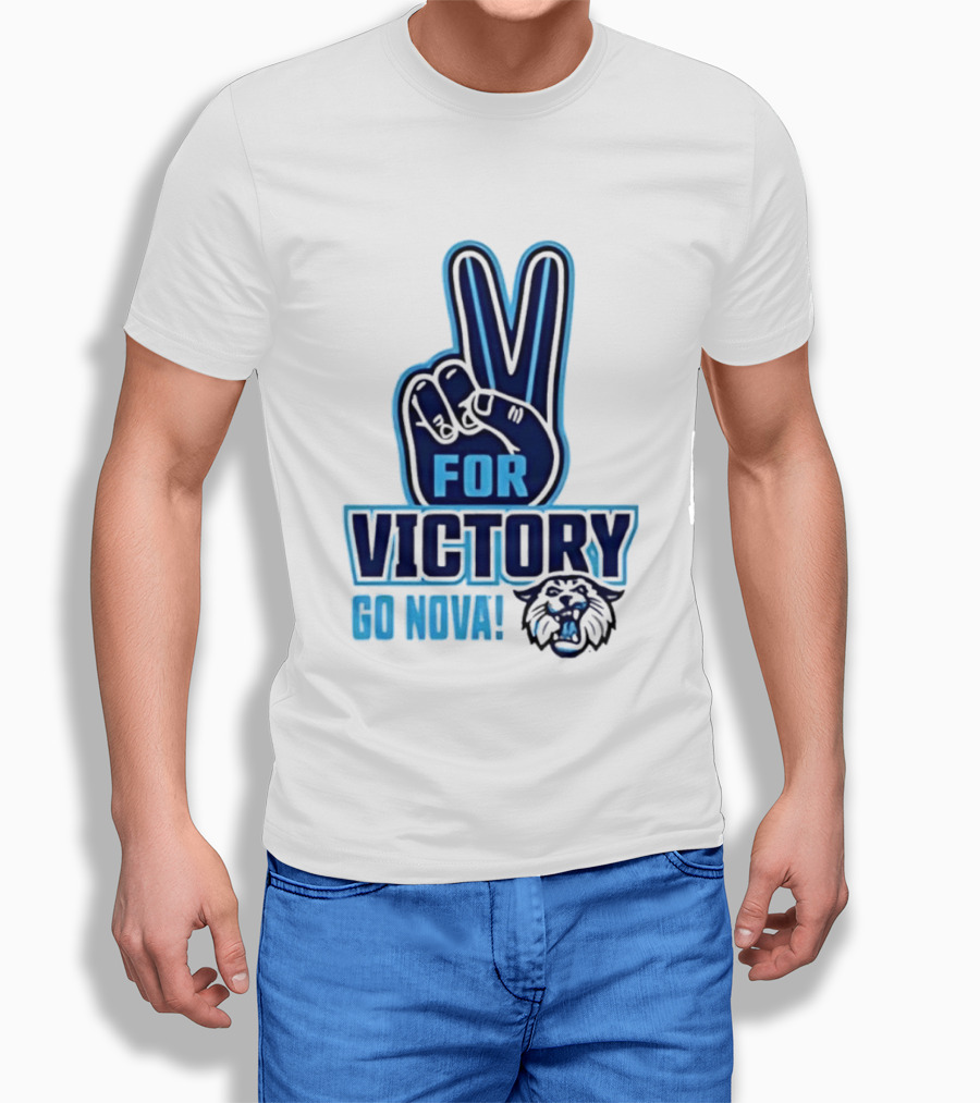 V For Victory Go Nova Wildcat T-Shirt