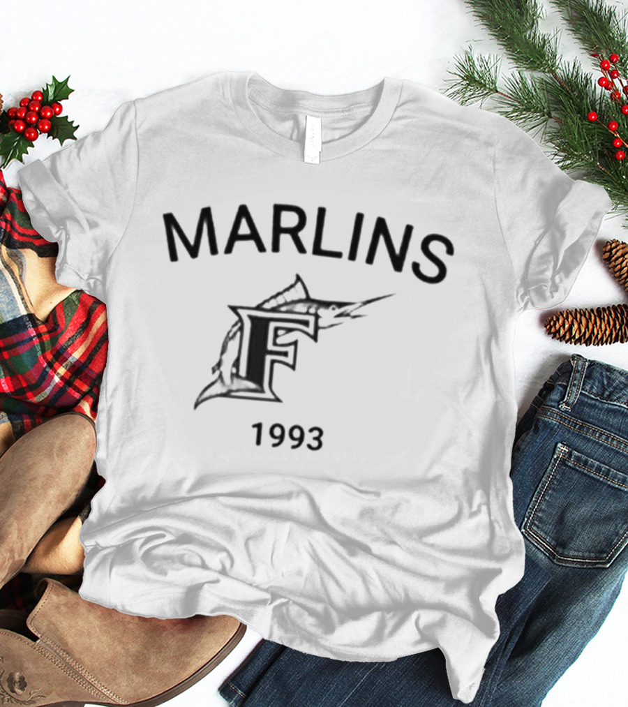 Marlins F 1993 Retro Vintage Baseball T-Shirt