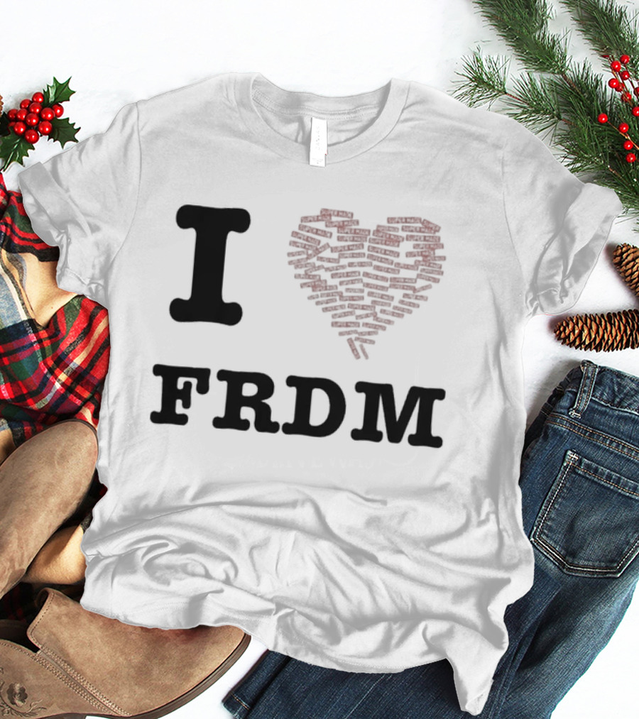 I Heart FRDM Supermade Clothing Heart T-Shirt