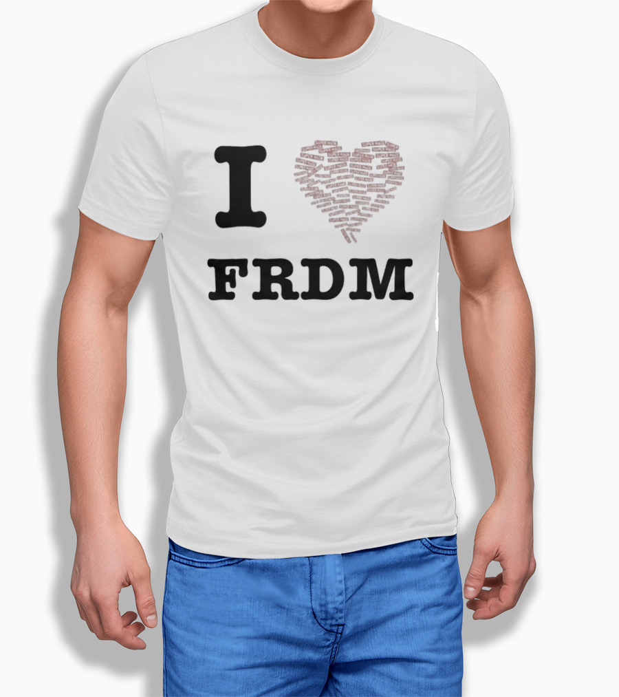 I Heart FRDM Supermade Clothing Heart T-Shirt