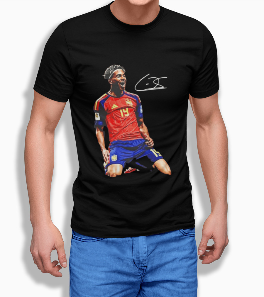 19 Lamine Yamal Spain National Football Team Soccer Jersey Celebration T-Shirt