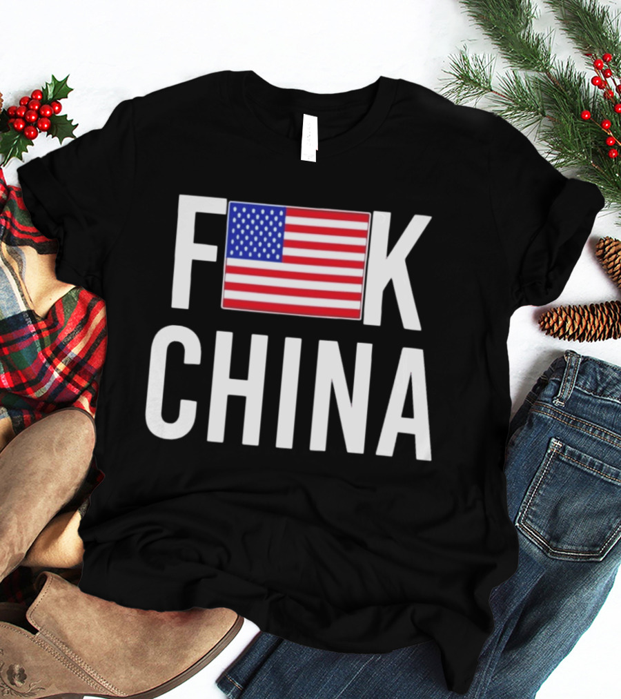Fuck China USA Flag T-Shirt