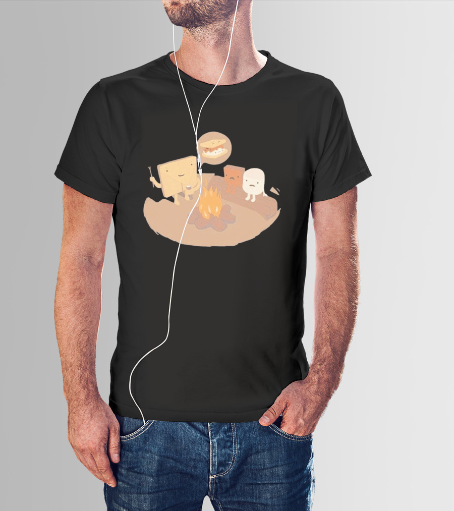 S'mores Characters Camping Fun Leo Dooley Lab Rats T-Shirt