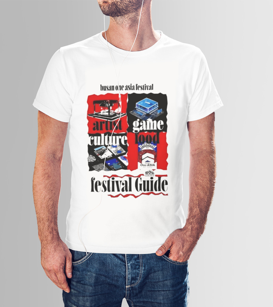 Busan One Asia Festival Artist Game Food Culture Festival Guide T-Shirt