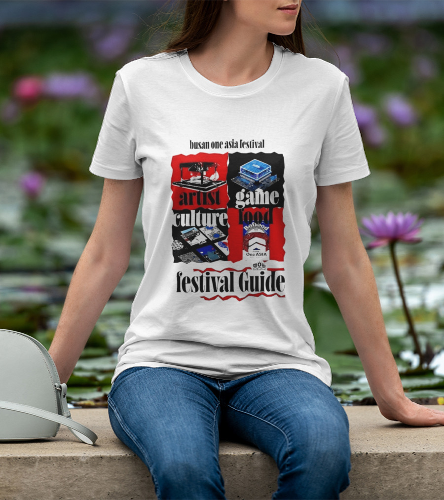 Busan One Asia Festival Artist Game Food Culture Festival Guide T-Shirt