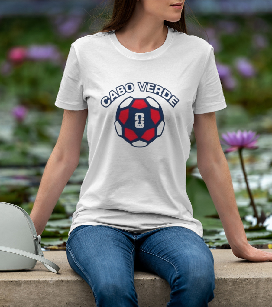 Cabo Verde 2026 Soccer Ball Emblem With Sports T-Shirt