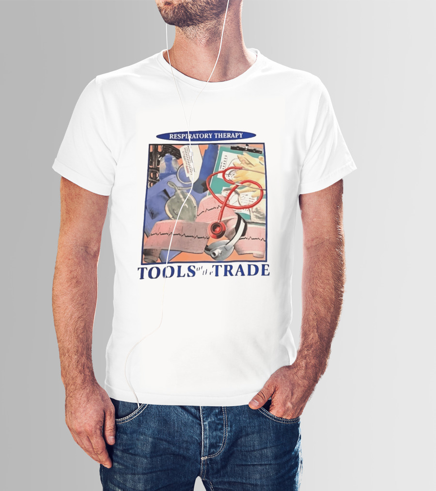 Respiratory Therapy Tools Stethoscope And Medical Instruments T-Shirt