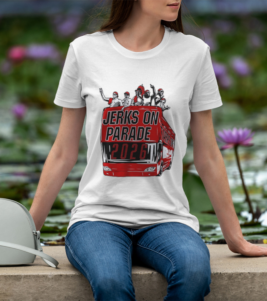 Jerks On Parade 2026 Carolina Hurricanes NHL Bus Fan Celebration T-Shirt