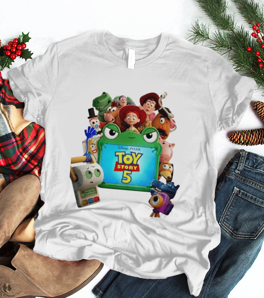 Woody Buzz Lightyear And Friends Toy Story 5 Disney Pixar Characters T-Shirt