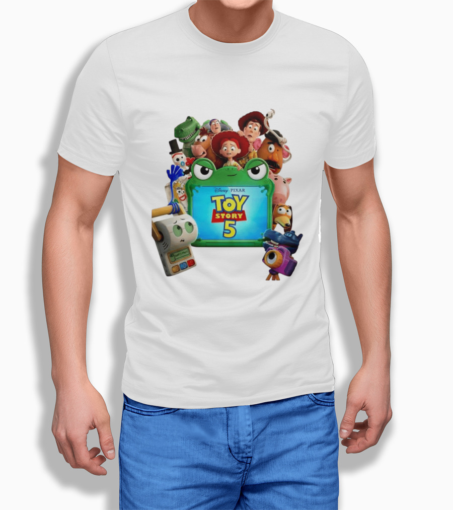 Woody Buzz Lightyear And Friends Toy Story 5 Disney Pixar Characters T-Shirt