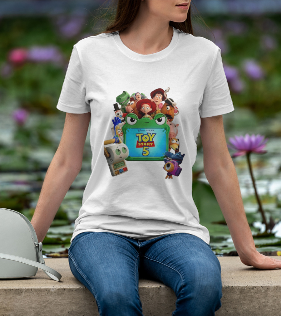 Woody Buzz Lightyear And Friends Toy Story 5 Disney Pixar Characters T-Shirt
