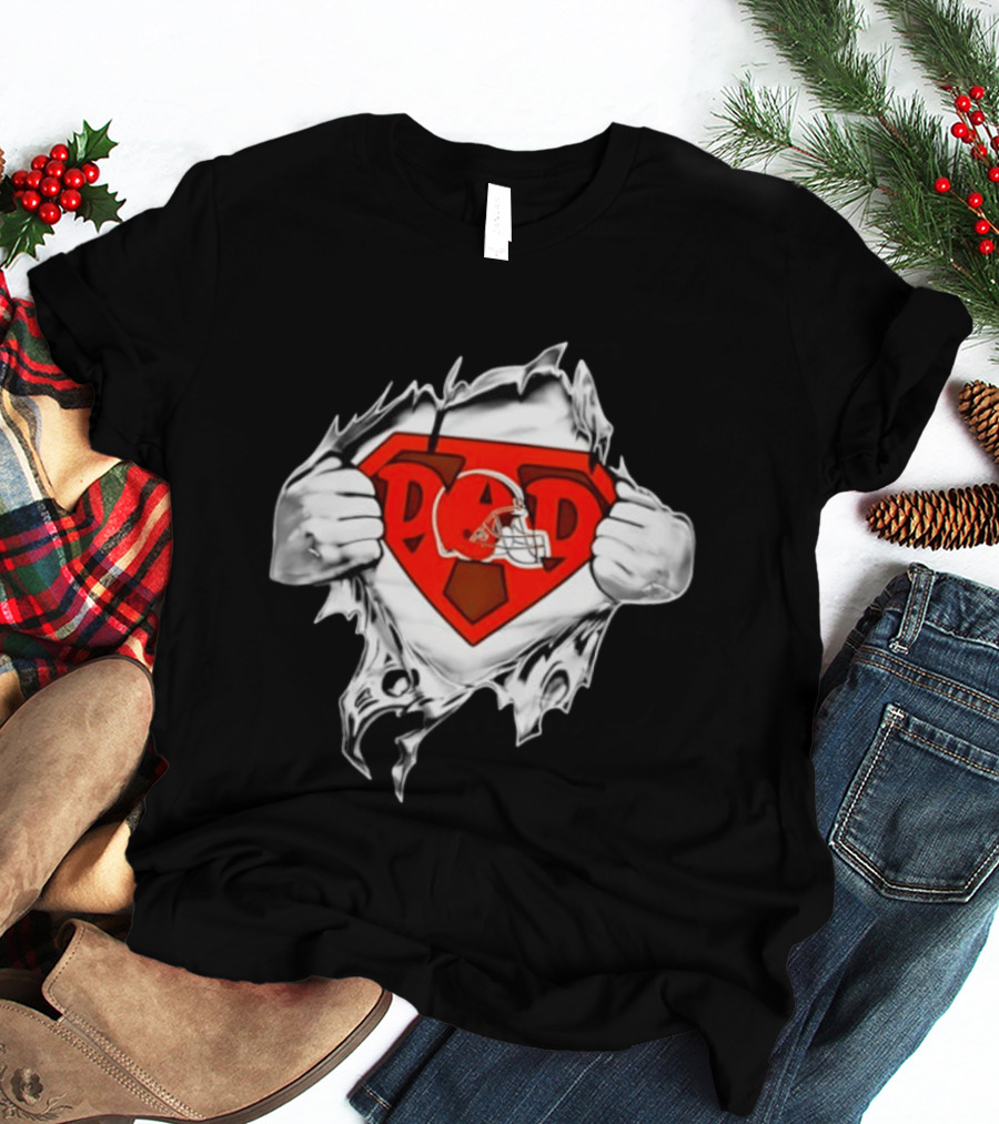Cleveland Browns Super Dad Father's Day Football Hero T-Shirt