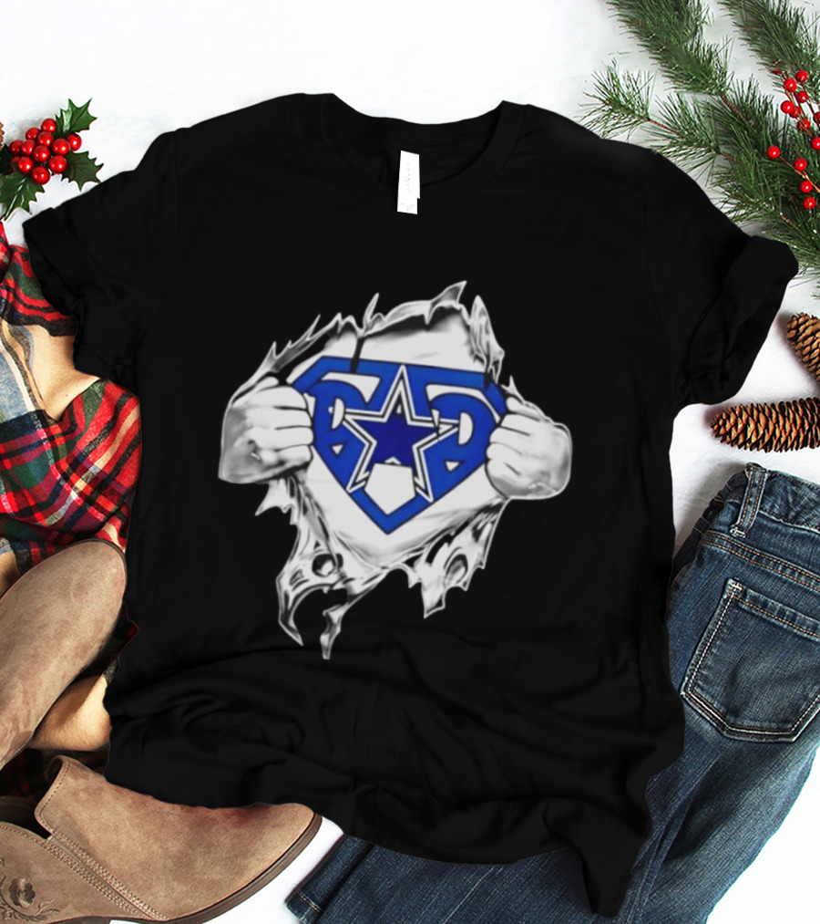 Dallas Cowboys Super Dad Star Emblem Father's Day T-Shirt