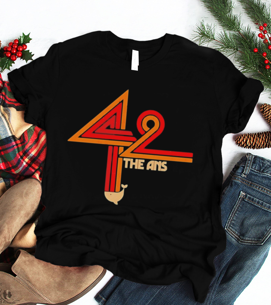 The Hitchhiker's Guide To The Galaxy 42 The Answer Text With Whale T-Shirt