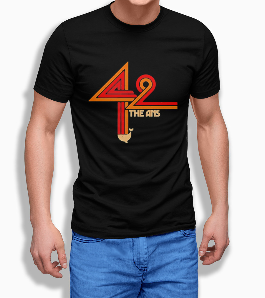 The Hitchhiker's Guide To The Galaxy 42 The Answer Text With Whale T-Shirt