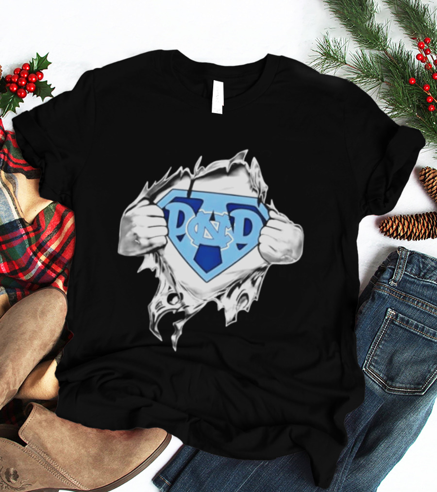 North Carolina Tar Heels NCAA Super Dad Happy Father's Day T-Shirt