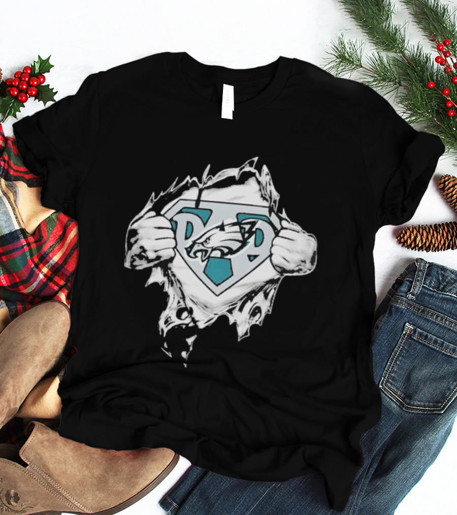 Philadelphia Eagles Super Dad Ripped Chest Fan T-Shirt