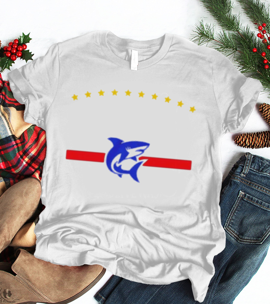 Cabo Verde Shark Stars Blue T-Shirt