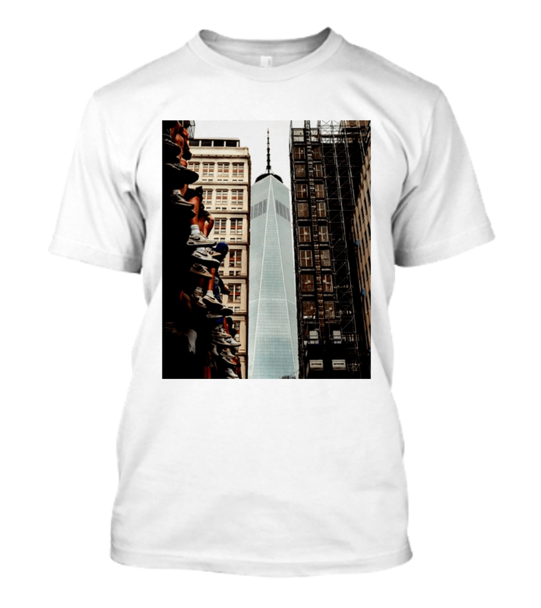 Jalen Brunson New York Knicks One World Trade Center Basketball Sneakers T-Shirt
