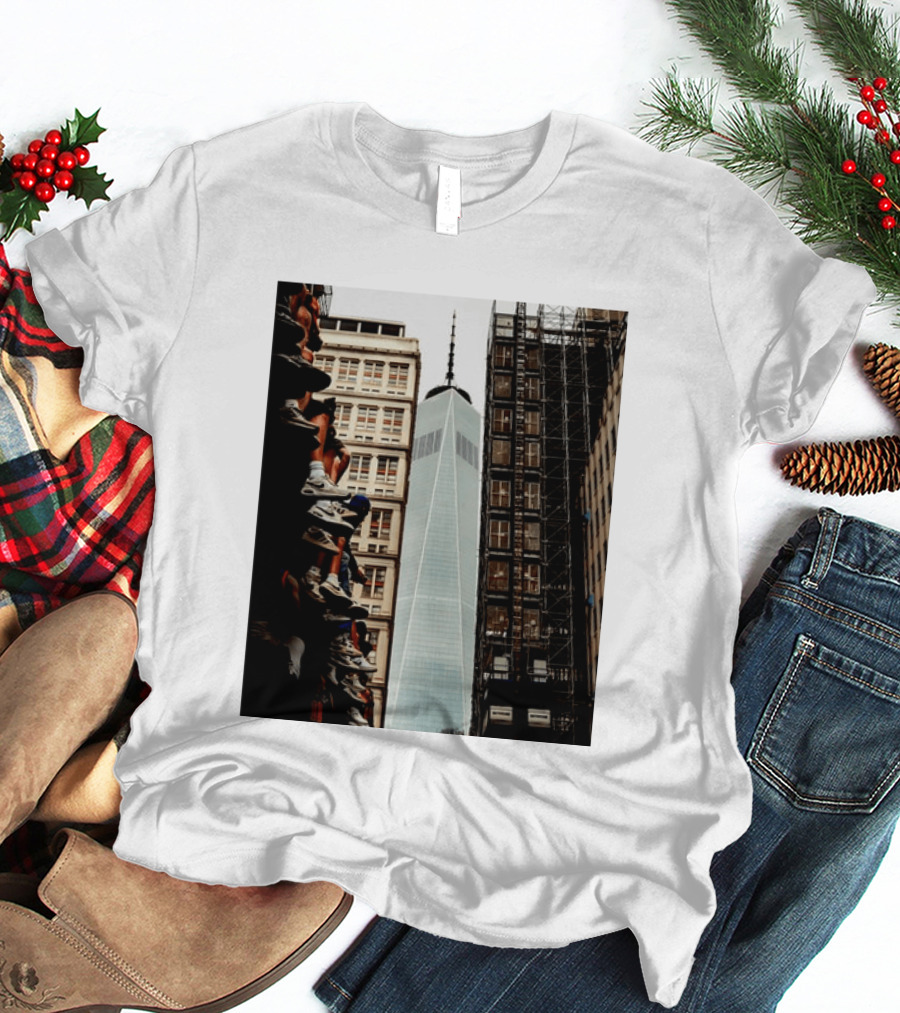 Jalen Brunson New York Knicks One World Trade Center Basketball Sneakers T-Shirt