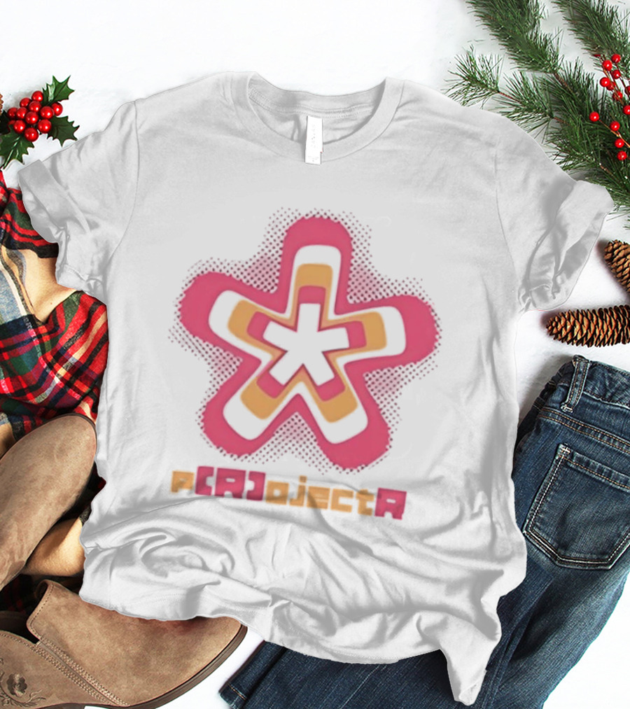 P R OjectR Star Symbol Retro Pink And Yellow T-Shirt