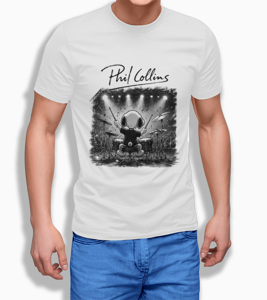 Snoopy Phil Collins Feel The Rhythm Trust The Heart Let It Flow T-Shirt