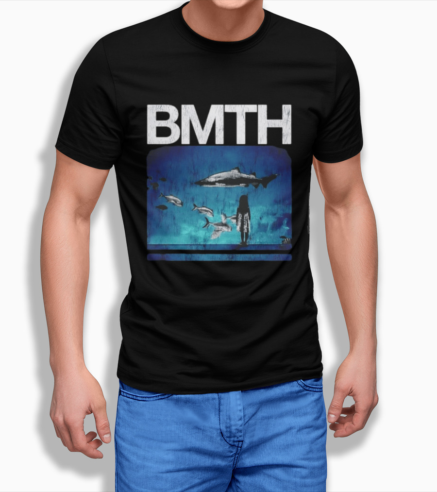 BMTH Bring Me The Horizon Ocean Scene With Sharks T-Shirt