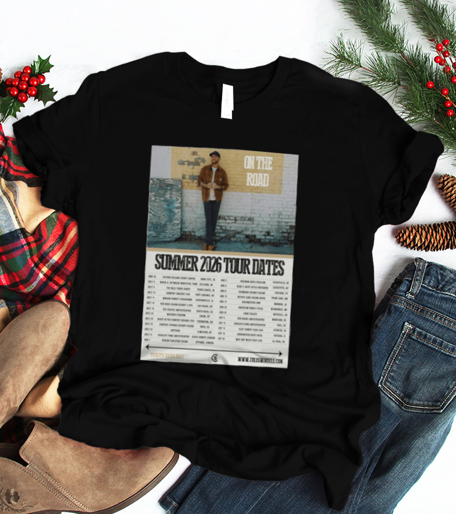 Cole Swindell On The Road Summer Tour 2026 Dates With Tickets Available T-Shirt