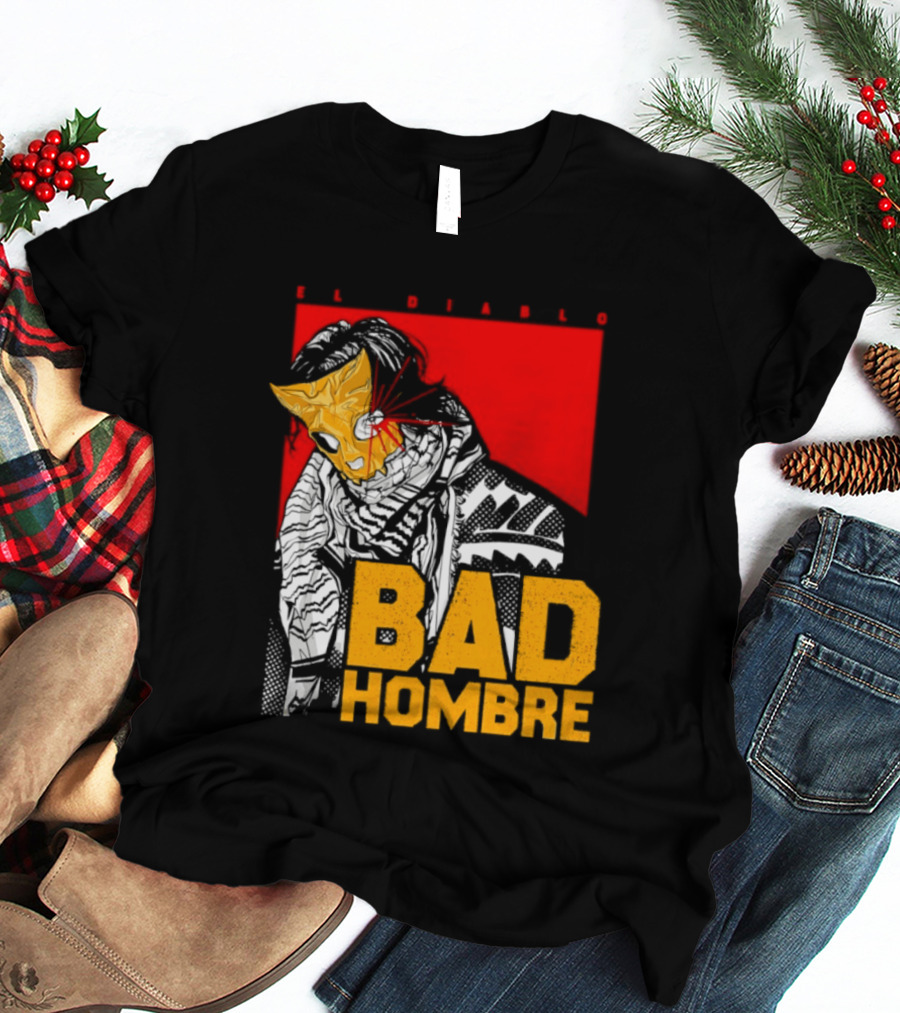 El Diablo Bad Hombre Mask Horror T-Shirt