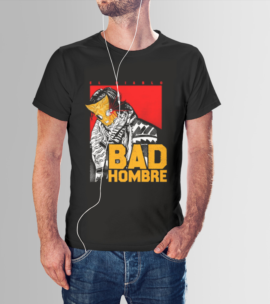 El Diablo Bad Hombre Mask Horror T-Shirt