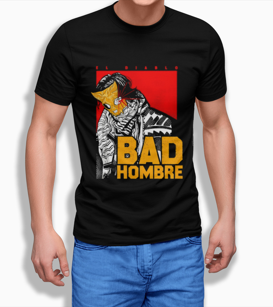 El Diablo Bad Hombre Mask Horror T-Shirt