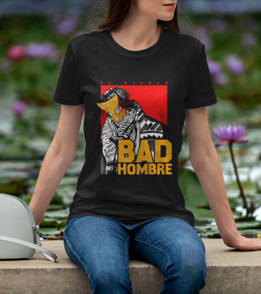 El Diablo Bad Hombre Mask Horror T-Shirt
