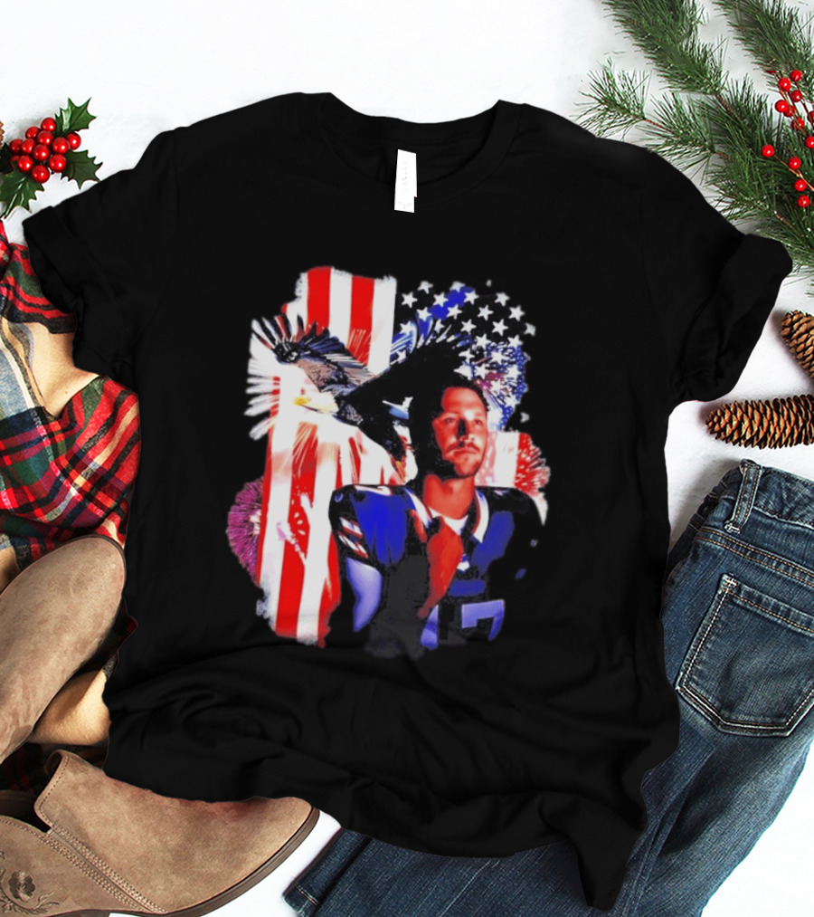 Josh Allen American Flag Eagle Patriots And Stars T-Shirt