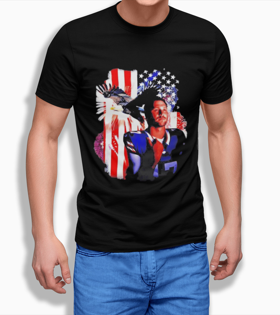 Josh Allen American Flag Eagle Patriots And Stars T-Shirt