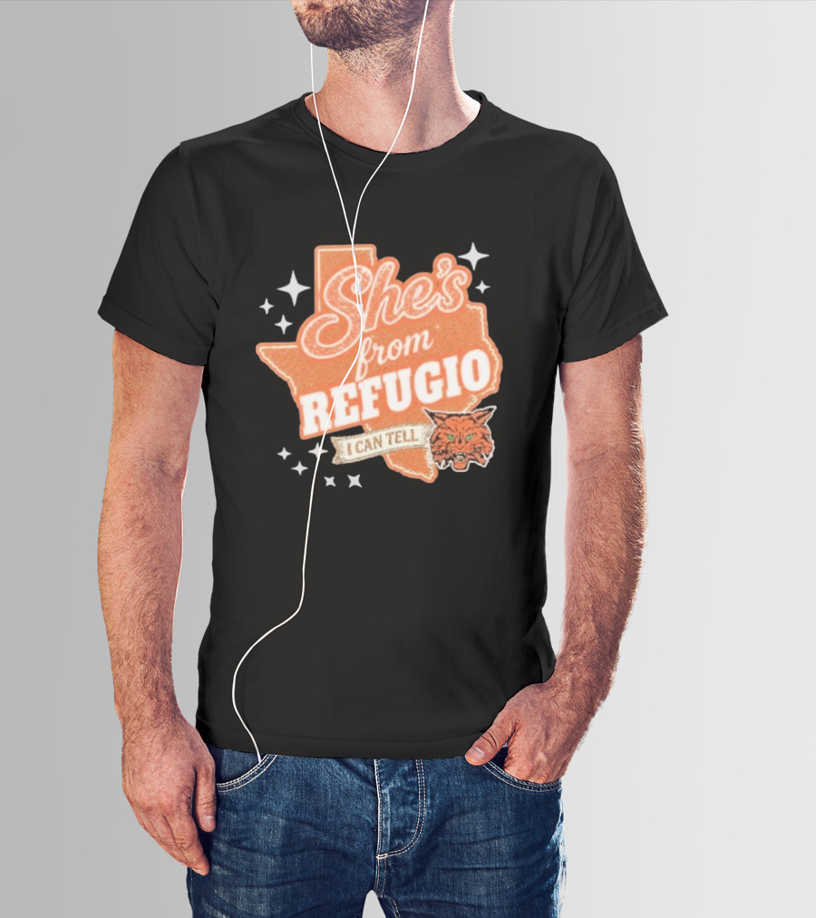 She's From Refugio I Can Tell Texas Wildcat Stars T-Shirt