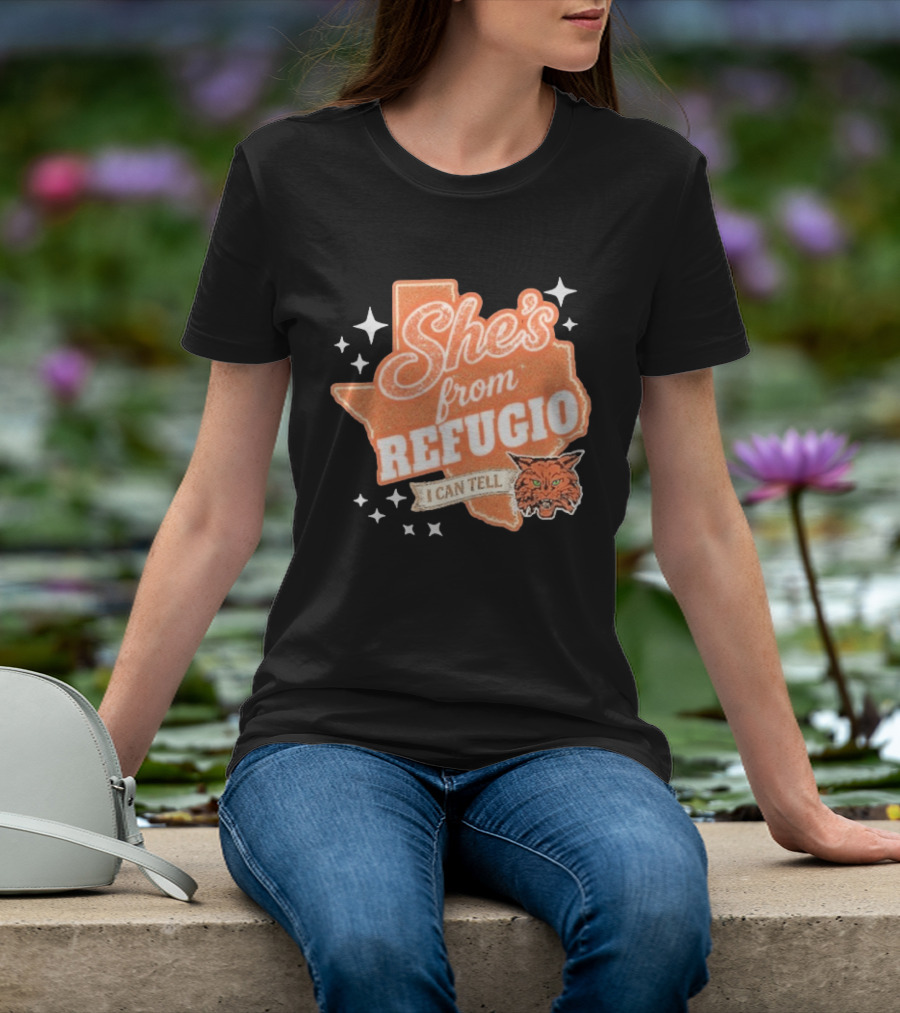 She's From Refugio I Can Tell Texas Wildcat Stars T-Shirt