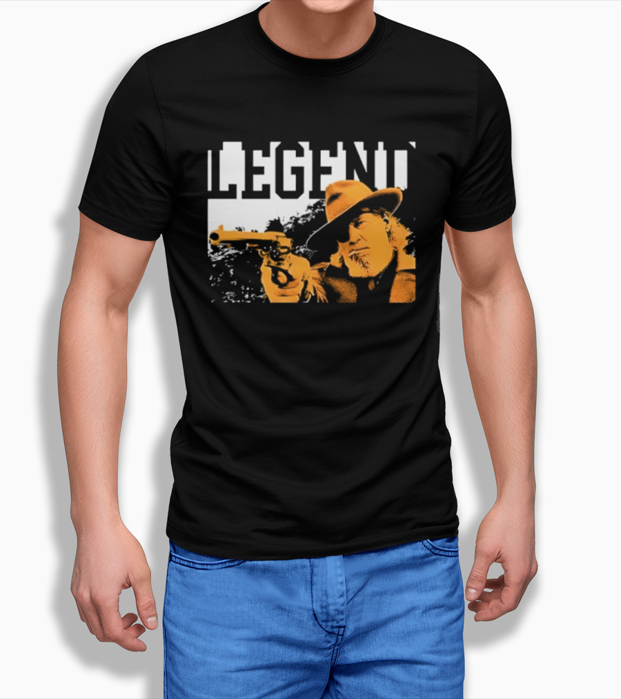 Legend Marshal Reuben J. Cogburn True Grit Icon With Hat And Gun T-Shirt