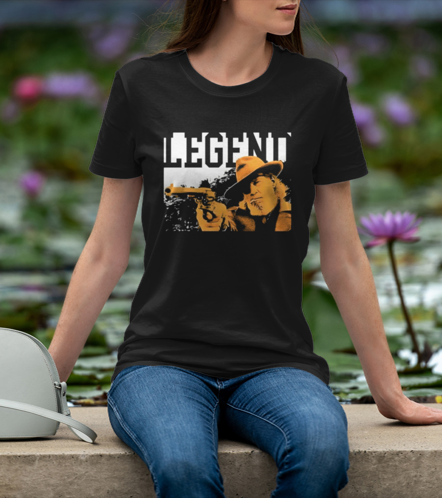 Legend Marshal Reuben J. Cogburn True Grit Icon With Hat And Gun T-Shirt