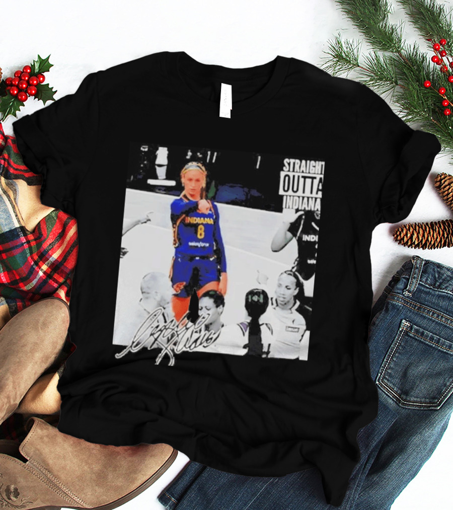 Sophie Cunningham Indiana Basketball Straight Outta Signature T-Shirt
