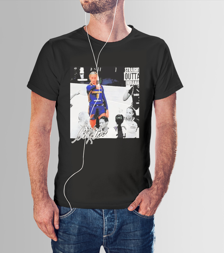 Sophie Cunningham Indiana Basketball Straight Outta Signature T-Shirt