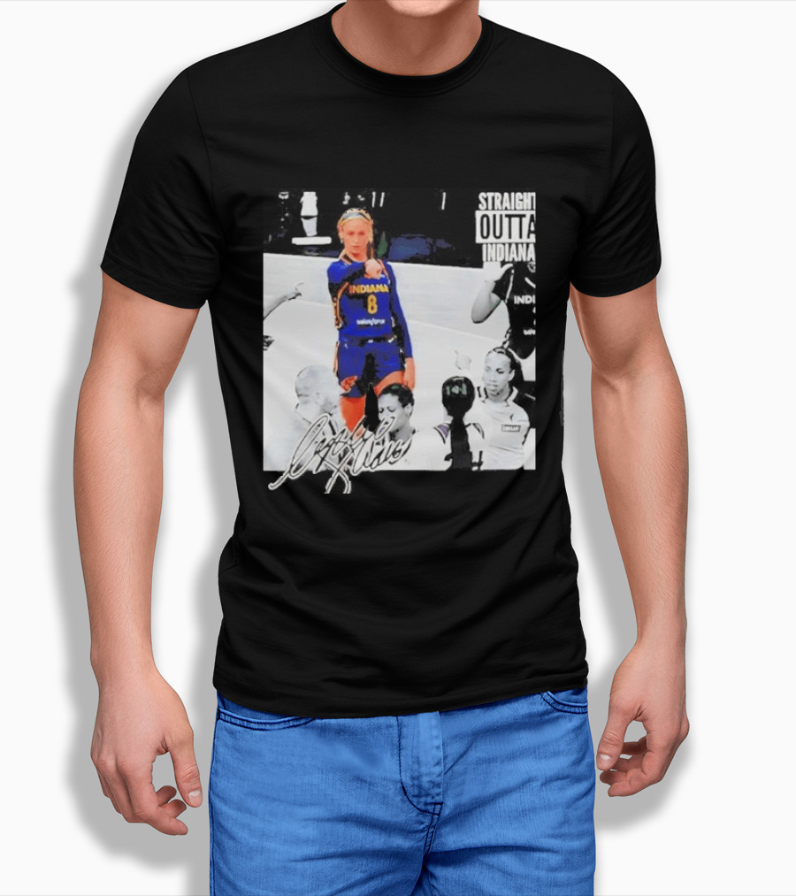 Sophie Cunningham Indiana Basketball Straight Outta Signature T-Shirt