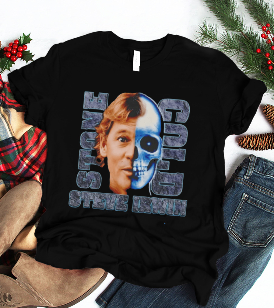 Steve Irwin Stone Cold Skull Face Mashup T-Shirt