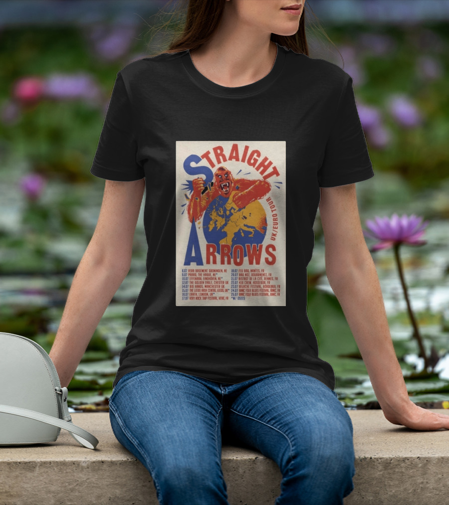 Straight Arrows Euro Uk Tour Live Dates 2026 T-Shirt