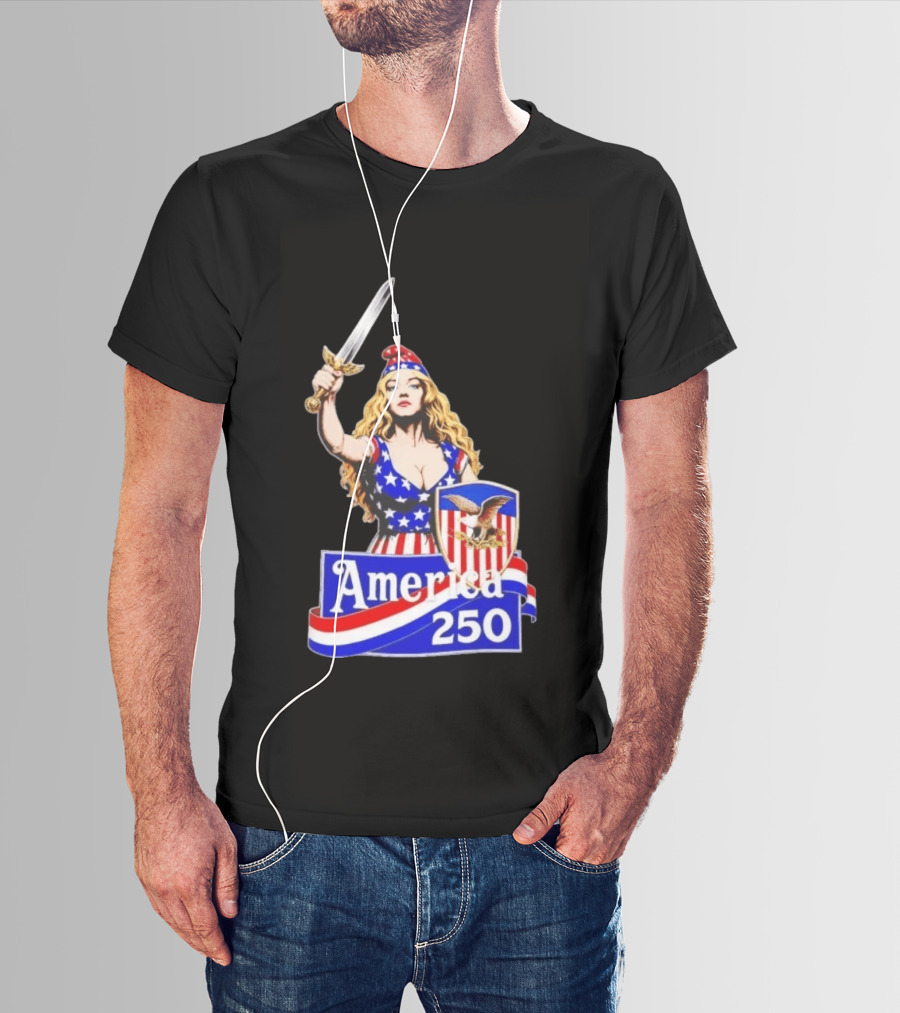 America 250 Strong Woman 4th Of July T-Shirt