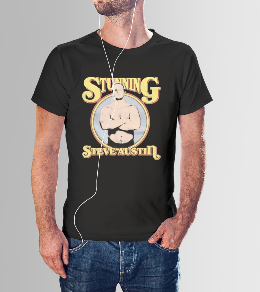 Stunning Steve Austin Professional Wrestling Iconic Pose T-Shirt
