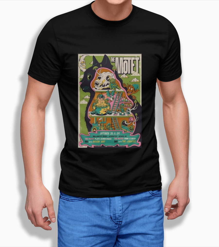 The Motet Halloween 2026 Denver October 30 31 Jamiroquai Funk Is Dead Diggin Dirt Jauntee T-Shirt